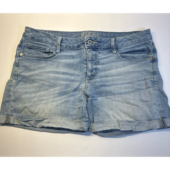 Arizona‎ Blue Denim Jean Shorts (size 13 juniors) Y2K 90s/00s - Picture 1 of 6